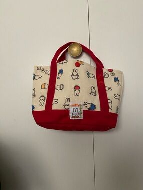 Miffy Red and Cream Printed Canvas Tote